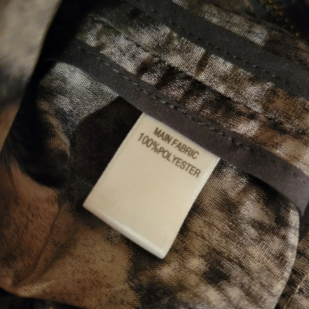 St John‎ Gray Snakeskin Print Utility Jacket Sport Gray S Windbreaker Anorak